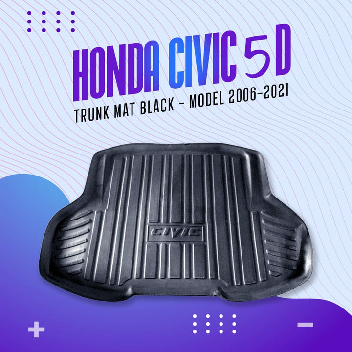 Honda Civic 5D Trunk Mat Black - Model 2006-2021