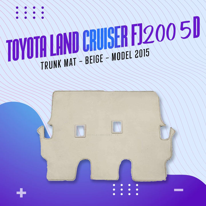 Toyota Land Cruiser Fj200 5D Trunk Mat - Beige 2 Holes - Model 2015