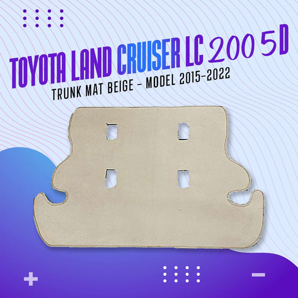 Toyota Land Cruiser LC200 5D Trunk Mat Beige 4 Holes - Model 2015-2022