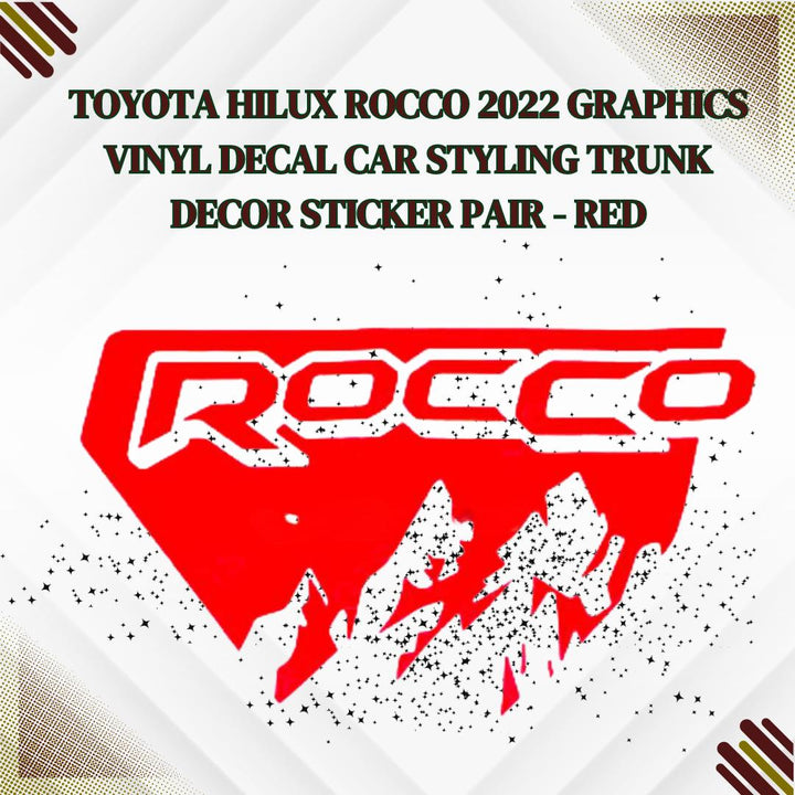 Toyota Hilux Rocco 2022 Graphics Vinyl Decal Car Styling Trunk Decor Sticker Pair - Red