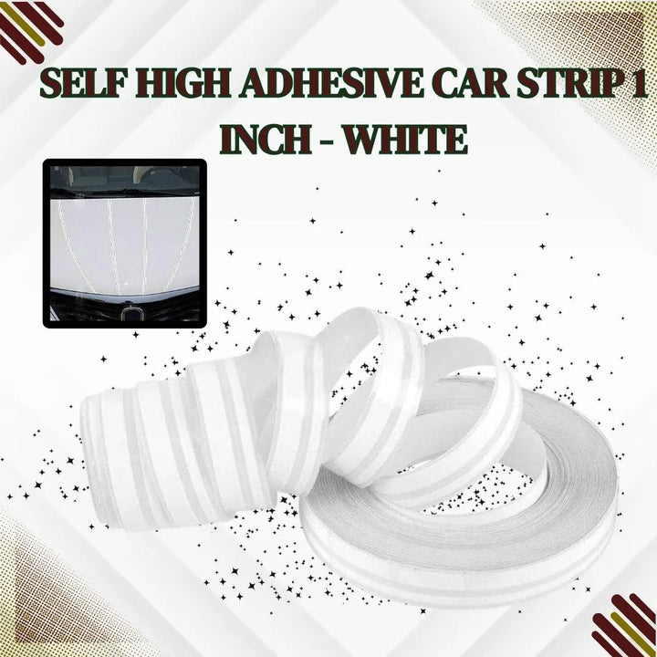 Self High Adhesive Car Strip 1 Inch - White