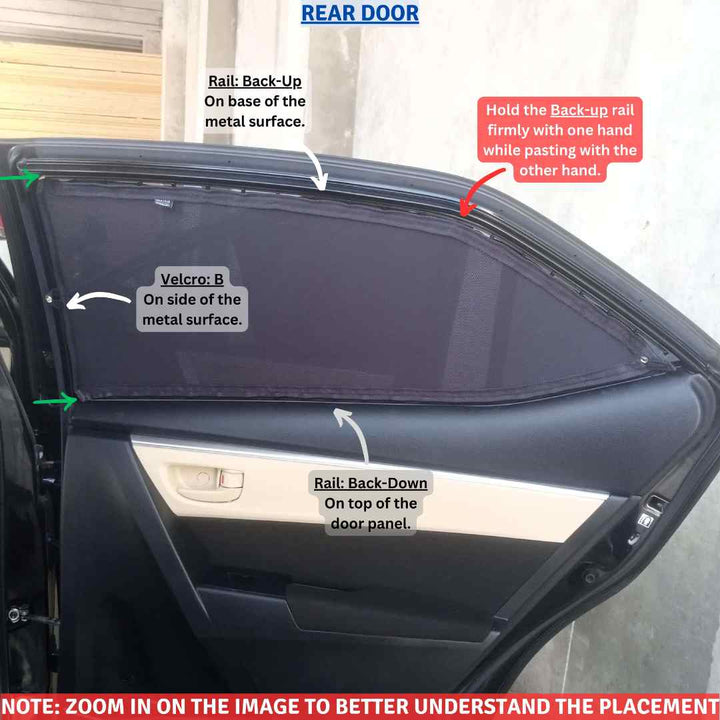 Toyota Corolla Retractable Curtains Custom Fit Sunshades - Model 2014-2024