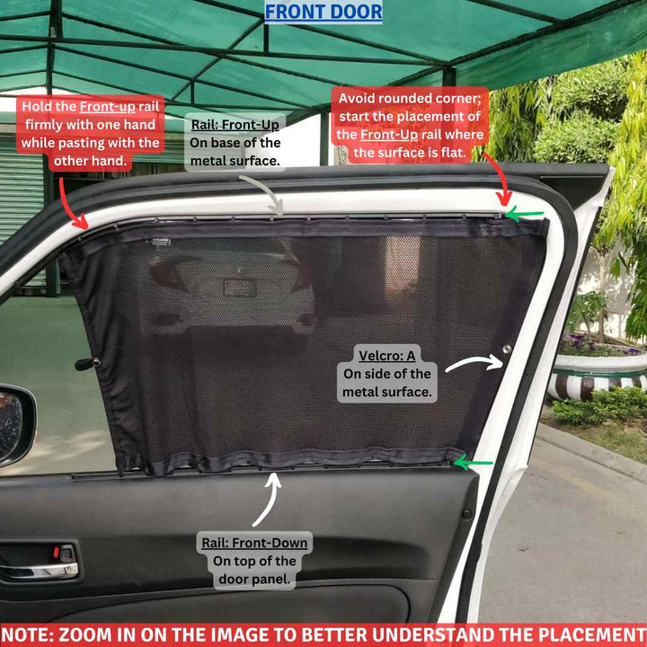 Suzuki Swift Retractable Curtains Custom Fit Sunshades- Model 2022-2023