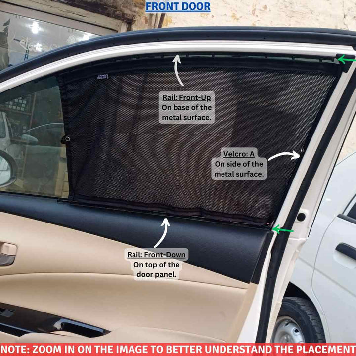 Toyota Yaris Retractable Curtains Custom Fit Sunshades - Model 2020-2022