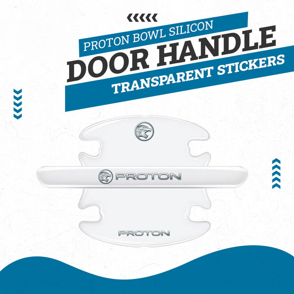 Proton Door Handle Bowl Silicon Transparent Stickers Anti Collision Protection Strip - 8PC