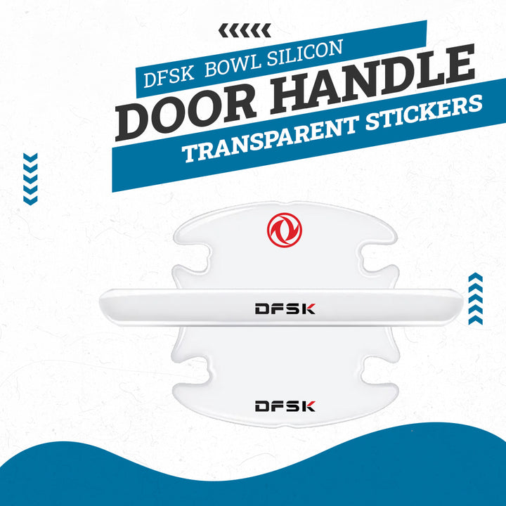 DFSK Door Handle Bowl Silicon Transparent Stickers Anti Collision Protection Strip - 8PC