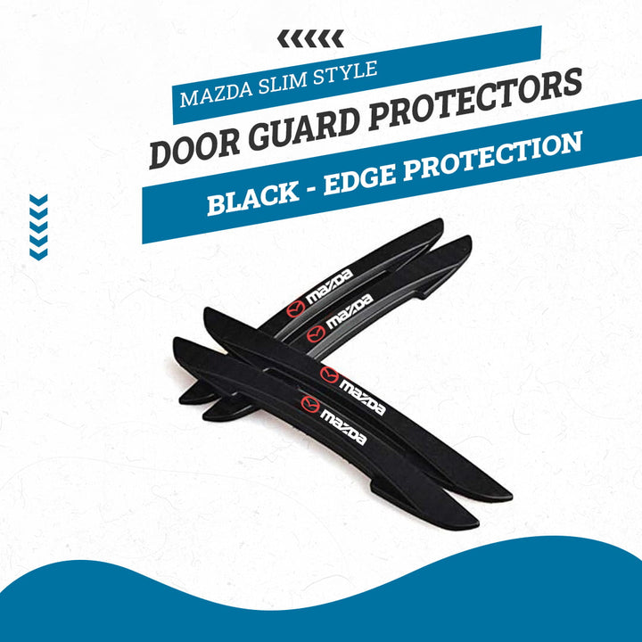 Mazda Slim Style Door Guard Protectors - Black