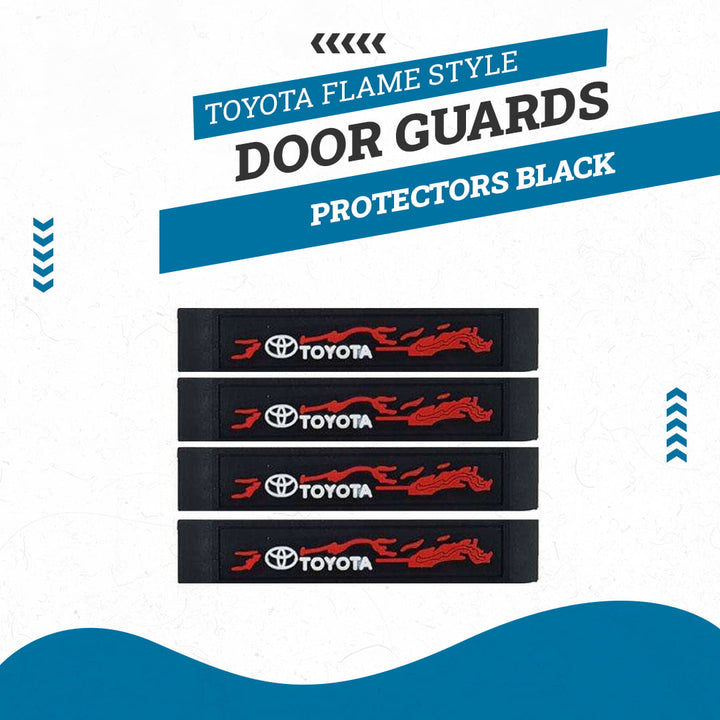 Toyota Flame Style Door Guards Protectors Black