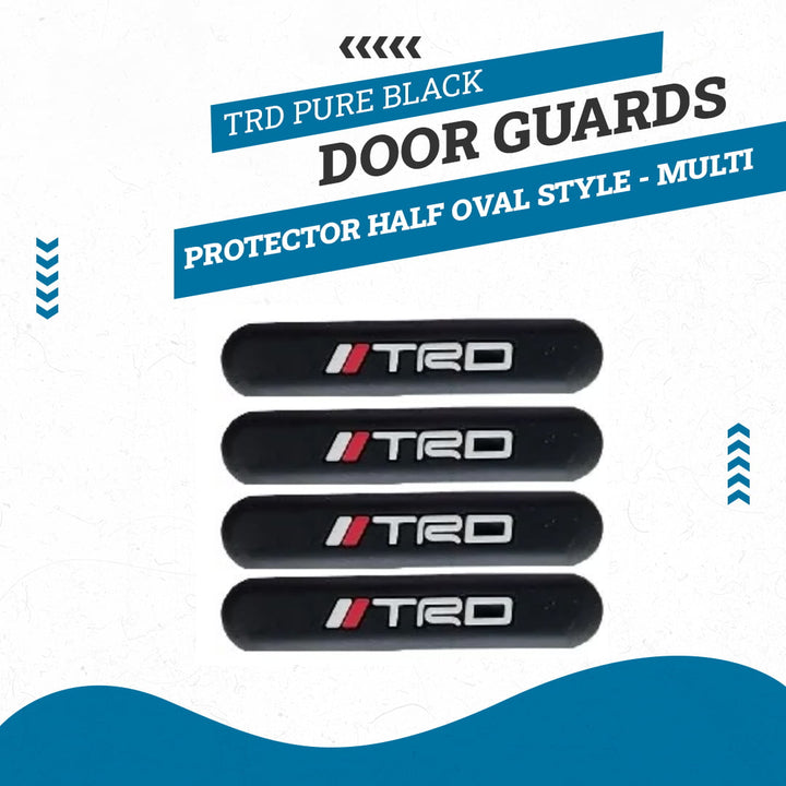 TRD Pure Black Door Guards Protector Half Oval Style - Multi