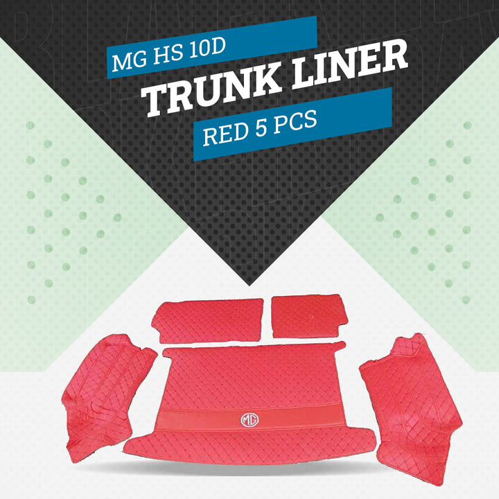 MG HS 10D Trunk Liner Red 5 Pcs - Model 2020-2021