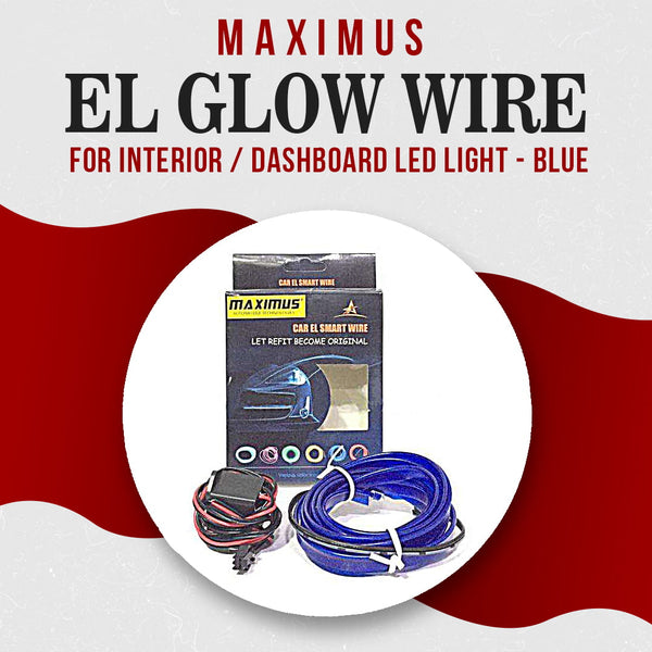 Maximus EL Glow Wire for Interior / Dashboard LED Light 2Meters (6ft) - Blue