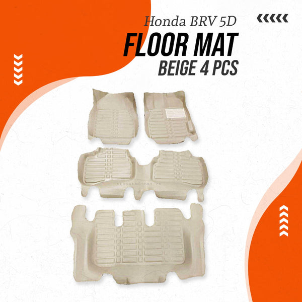 Honda BRV 5D Floor Mat Beige 4 Pcs - Model 2017-2022