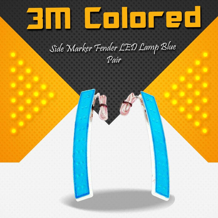 3M Colored Side Marker Fender LED Lamp Blue - Pair