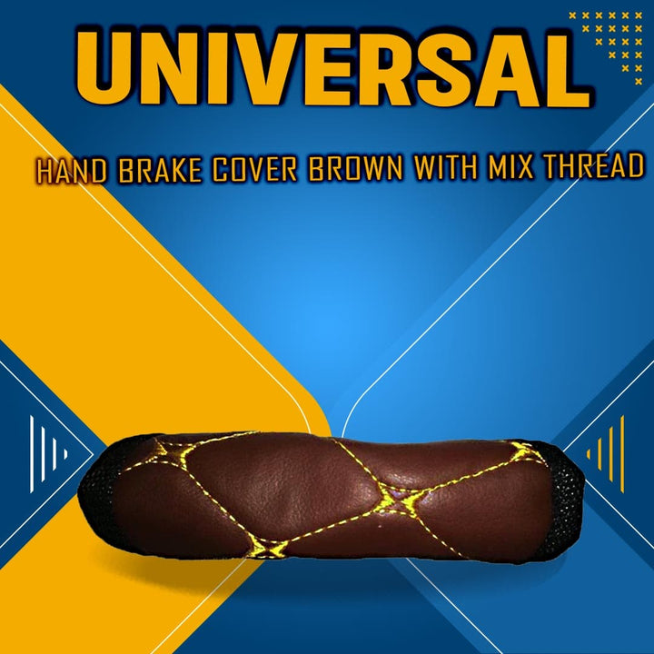 Universal Hand Brake Cover Brown With Mix Thread