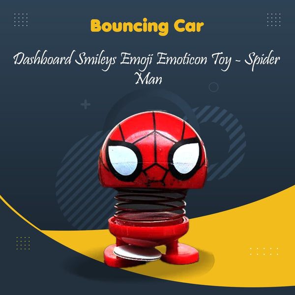 Bouncing Car Dashboard Smileys Emoji Emoticon Toy - Spider Man