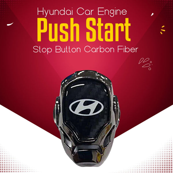 Hyundai Car Engine Push Start Stop Button Carbon Fiber