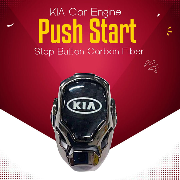 KIA Car Engine Push Start Stop Button Carbon Fiber