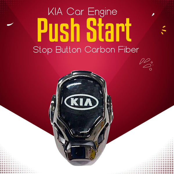 KIA Car Engine Push Start Stop Button Carbon Fiber