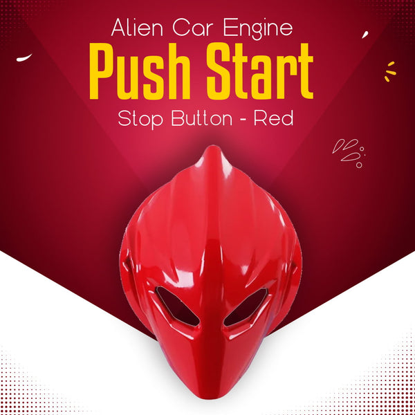 Alien Car Engine Push Start Stop Button - Red