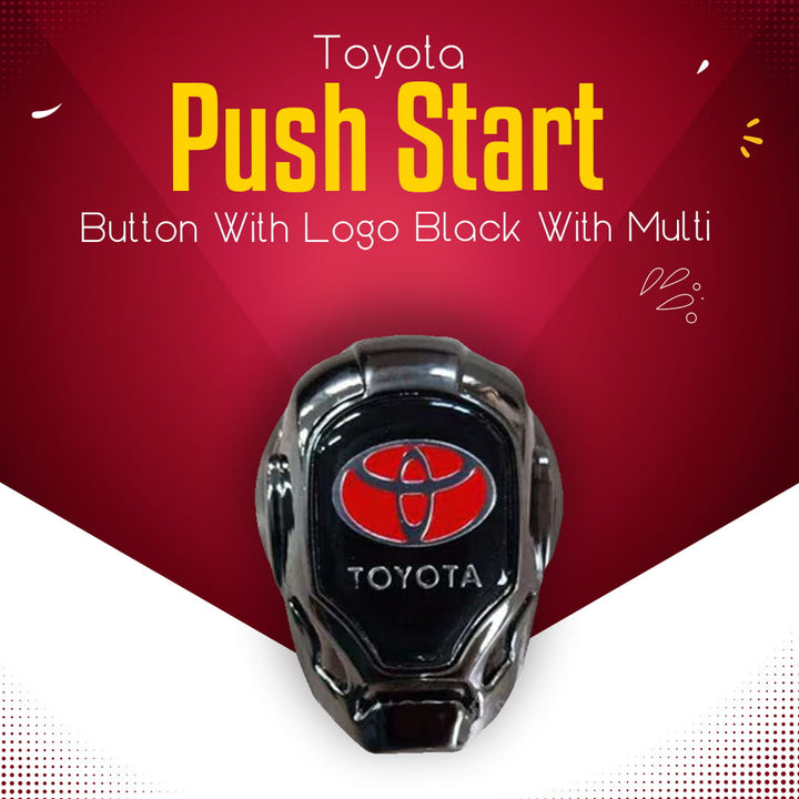 Toyota Push Start Button With Logo Black With Multi