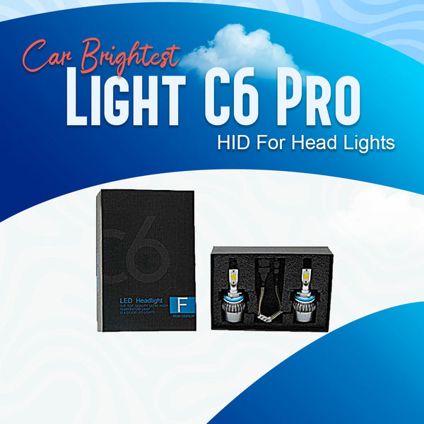 Car Brightest Light C6 Pro LED SMD HID For Head Lights Headlamps | Car Front Light - H4