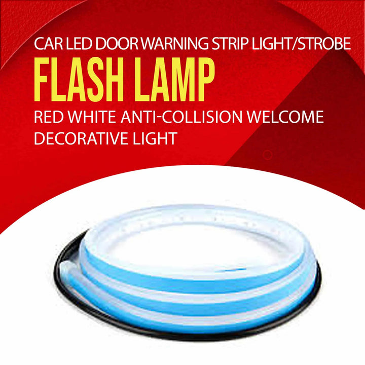 Car LED Door Warning Strip Light/Strobe Flash Lamp Red White Anti-collision Welcome Decorative Light