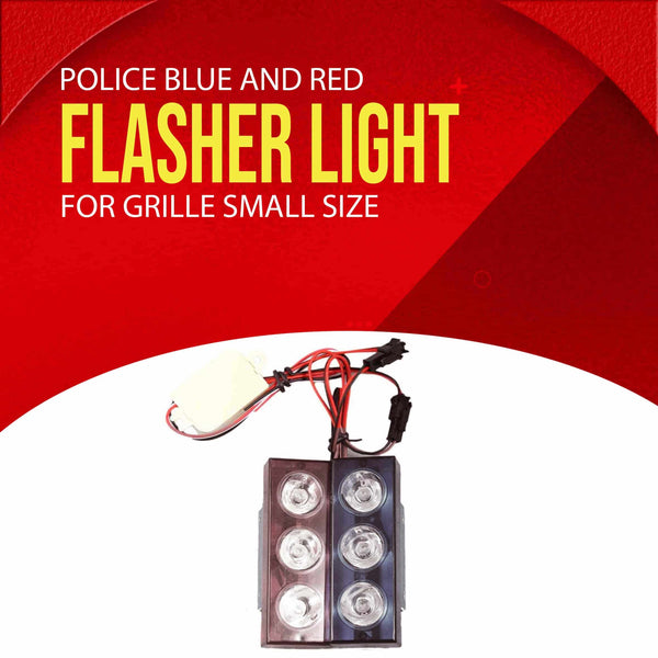 Police Blue and Red Flasher Light For Grille Small Size