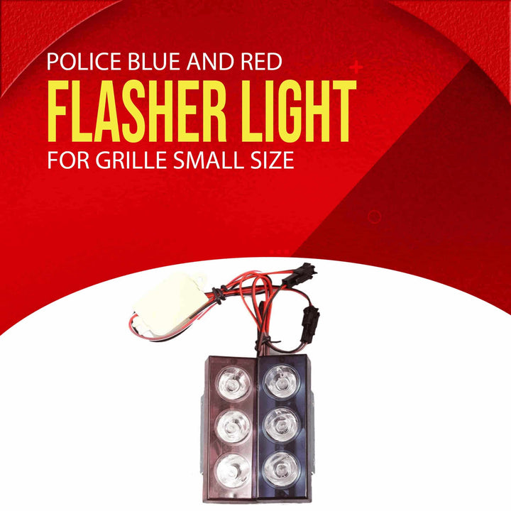 Police Blue and Red Flasher Light For Grille Small Size