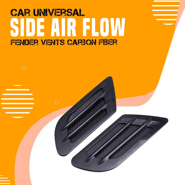 Car Universal Side Air Flow Fender Vents Carbon Fiber