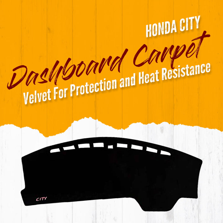 Honda City Dashboard Carpet Velvet Black - Model 2021-2022