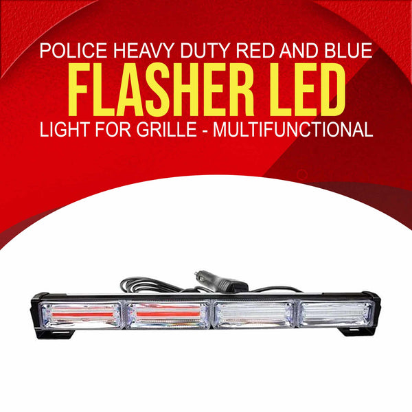 Police Heavy Duty Red And Blue Flasher LED Light For Grille - Multifunctional