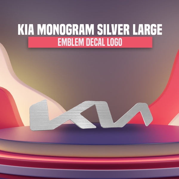 KIA Monogram Silver Large - Emblem | Decal | Monogram | Logo