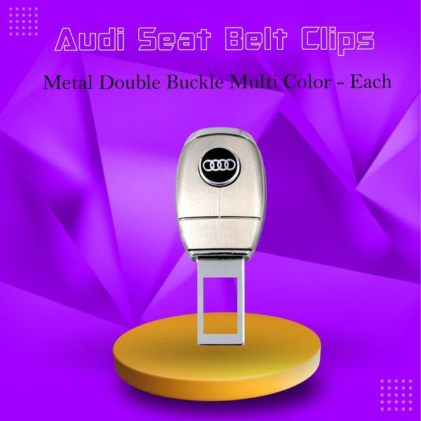 Audi Seat Belt Clips Metal Double Buckle Multi Color - Each