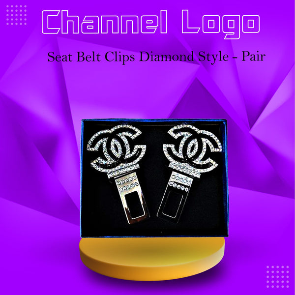 Channel Seat Belt Clips Diamond Style - Pair