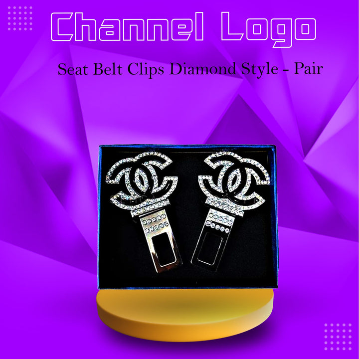 Channel Seat Belt Clips Diamond Style - Pair