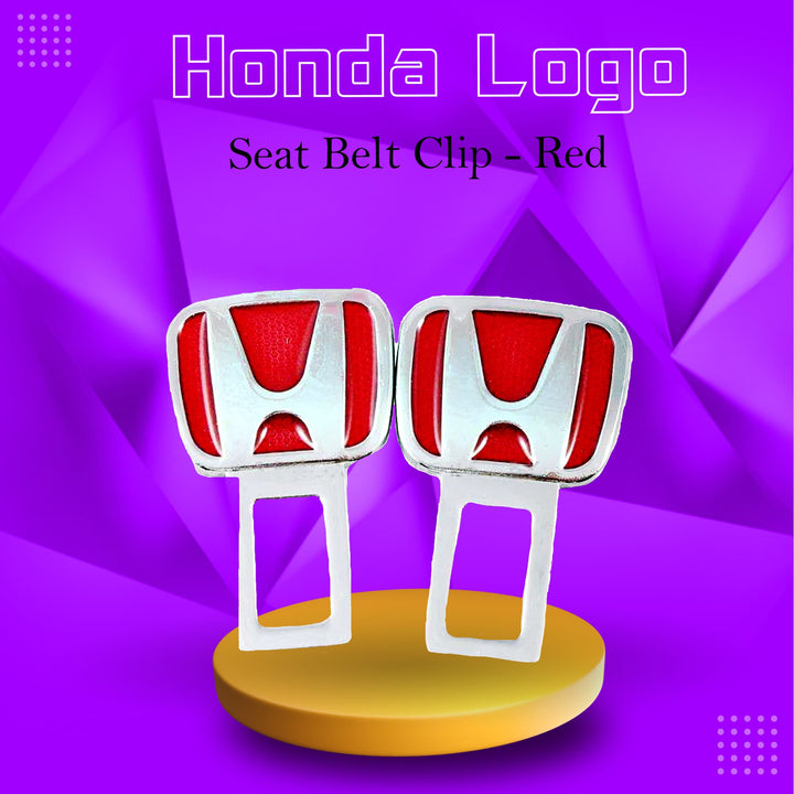 Honda Logo Seat Belt Clip - Red