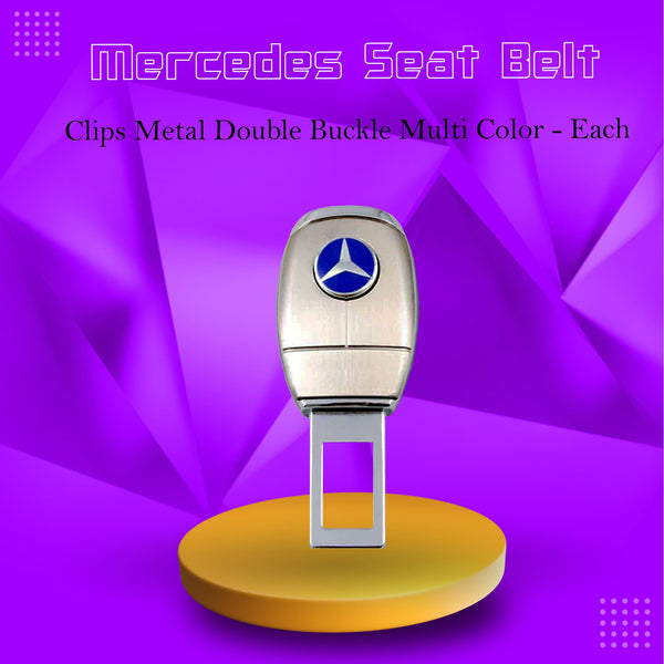 Mercedes Seat Belt Clips Metal Double Buckle Multi Color - Each