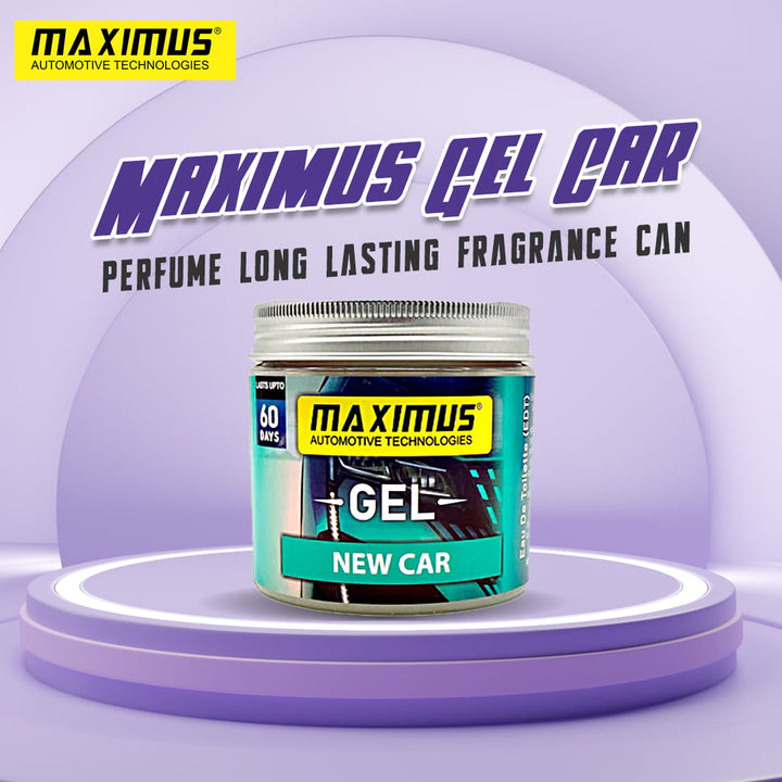 Maximus Gel Car Perfume Long Lasting Fragrance Can - New Car Scent