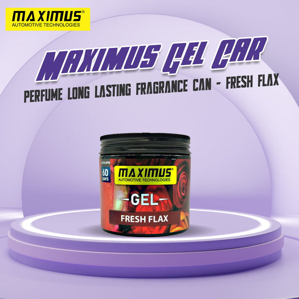 Maximus Gel Car Perfume Long Lasting Fragrance Can - Fresh Flax