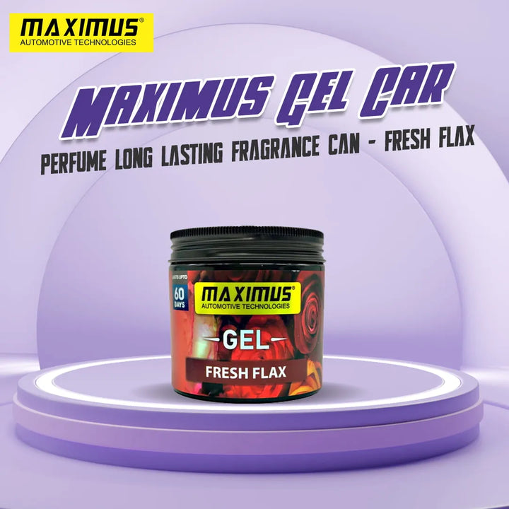 Maximus Gel Car Perfume Long Lasting Fragrance Can - Fresh Flax