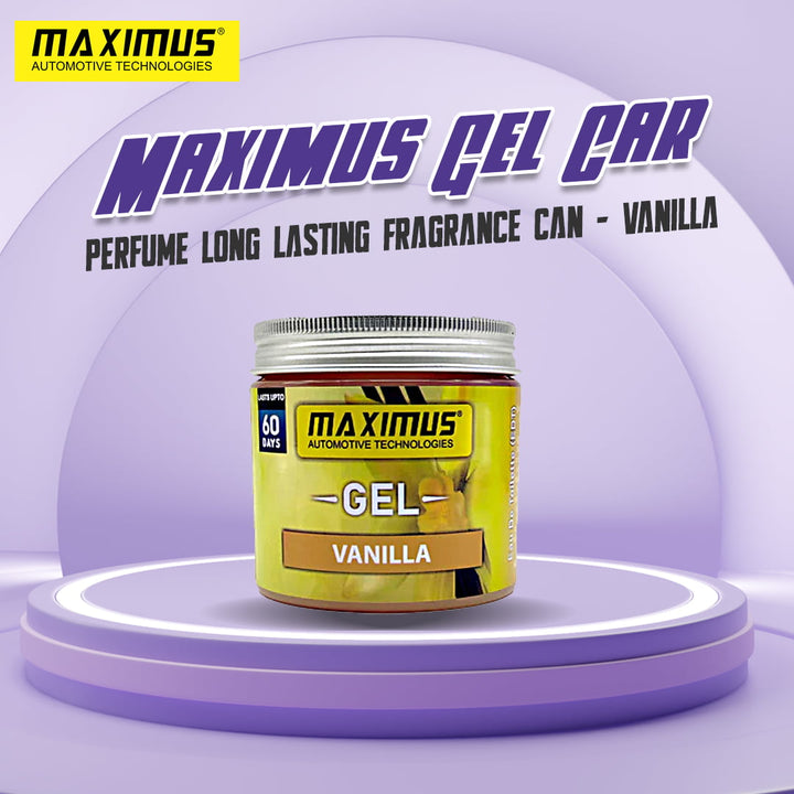 Maximus Gel Car Perfume Long Lasting Fragrance Can - Vanilla