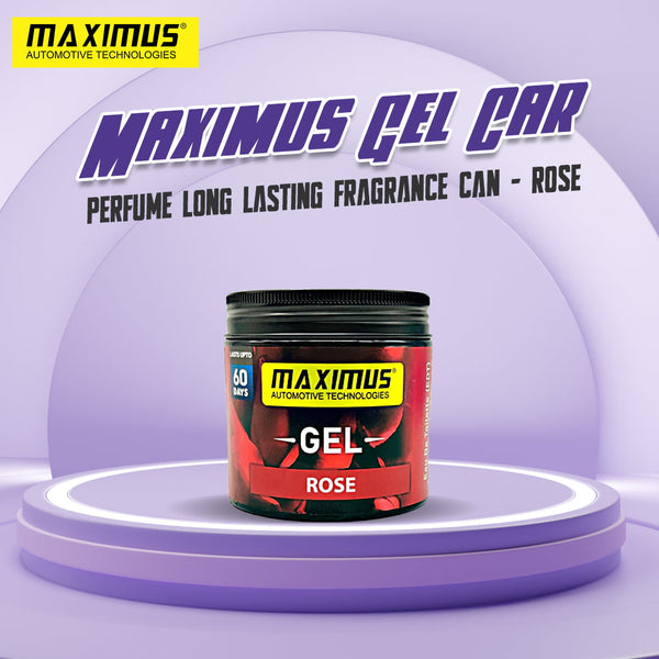 Maximus Gel Car Perfume Long Lasting Fragrance Can - Rose