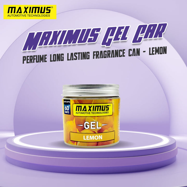 Maximus Gel Car Perfume Long Lasting Fragrance Can - Lemon