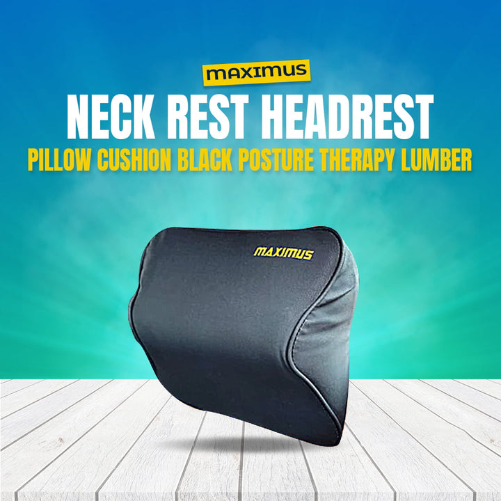 Maximus Neck Rest Headrest Pillow Cushion Black Posture Therapy Lumber