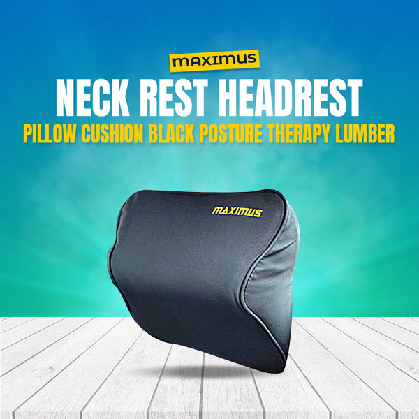 Maximus Neck Rest Headrest Pillow Cushion Black Posture Therapy Lumber