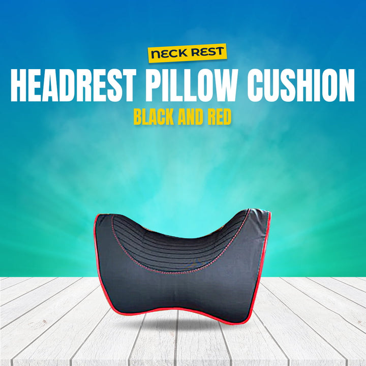 Neck Rest Headrest Pillow Cushion Black And Red