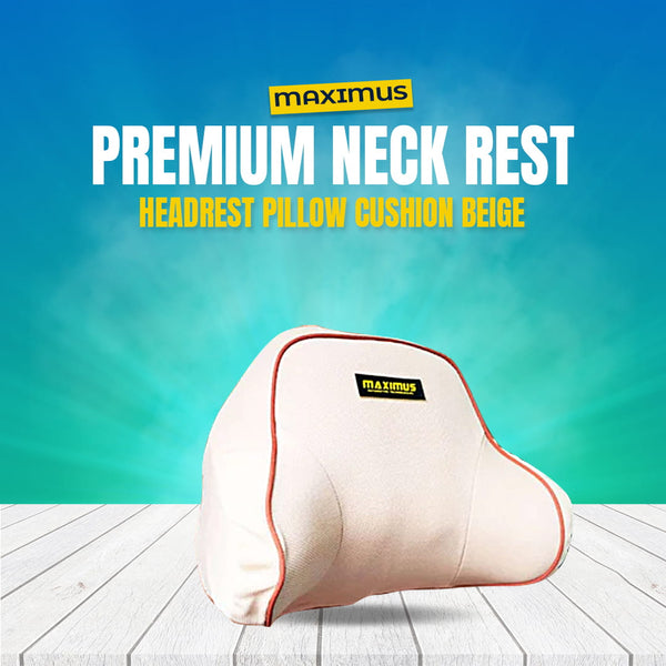 Maximus Premium Neck Rest Headrest Pillow Cushion Beige