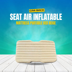 Car Back Seat Air Inflatable Mattress Portable Bed Beige
