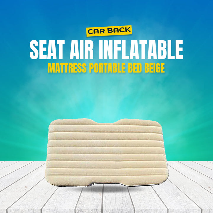 Car Back Seat Air Inflatable Mattress Portable Bed Beige