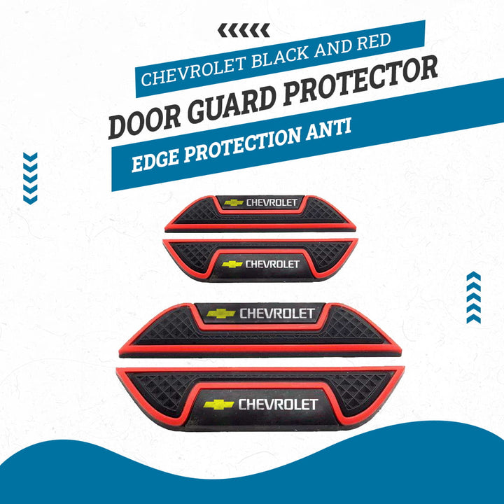 Chevrolet Black And Red Door Guard Protector